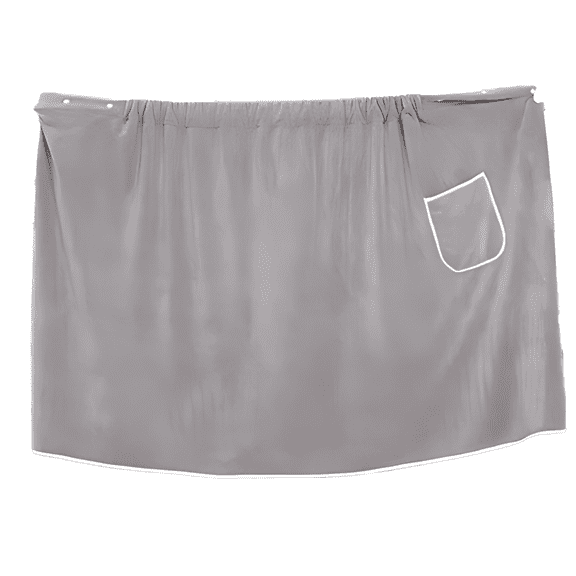 Gray Coral Fleece Men's Sauna Towel Wrap with Snaps, Button Closure Elastic Waist, Adjustable Spa Wrap with Pocket, 27.6 x 55.1 in / 70 x 140 cm