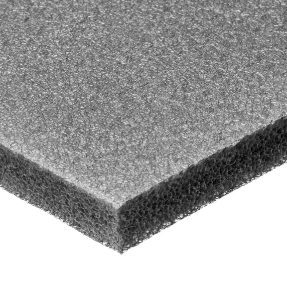 Gray Cross-Linked Polyethylene Foam Sheet with Acrylic Adhesive - 2 lbs / cu. ft. - 3/4" Thick x 12" Wide x 12" Long