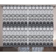 thumbnail image 1 of Ambesonne Grey Curtains 2 Panel Set, Nordic Snowflake Pattern, 108" x 84", Grey White Black, 1 of 3