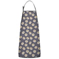 thumbnail image 1 of Gray Daisy Flower Pattern Apron-Garden Aprons for Women with Pockets-Cotton Linen Waterproof Kitchen Cooking Gardening Aprons Adjustable for Kitchen,Cooking,BBQ and Salon 33x27 Inch, 1 of 6