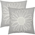 thumbnail image 1 of Gray Daisy Flower Pillow Covers 20x20 Inch Set of 2 Spring Summer Floral Bloom Decorative Throw Pillows Seasonal Cotton Linen Pillow Cases Farmhouse Home Decor for Cushion Couch Sofa Outdoor, 1 of 6