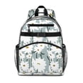 thumbnail image 1 of Gray Daisy Flower White Blooms Pattern Backpack for School,Cute School Bag,Schoolbag with Adjustable Shoulder Straps & Padded Back,15.25"x11.5"x5.25", 1 of 5
