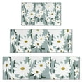 thumbnail image 1 of Gray Daisy Flower White Blooms Pattern Kitchen Rugs Sets Of 3,Kitchen Runner Rugs Non Skid Washable,Decorative Kitchen Floor Mats for Kitchen,Sink,Laundry,17"x30"+ 17"x47" + 17"x59", 1 of 6