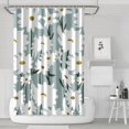 thumbnail image 1 of Gray Daisy Flower White Blooms Pattern Shower Curtain 72"x72" ,Bathroom Decorative Shower Curtains Set with 12 Hooks,Modern Waterproof Washable Shower Curtain, 1 of 6