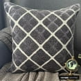 thumbnail image 1 of Gray Decorative Throw Pillow Covers 18"x18" | Modern Velvet Cushion Cover Geometric | Hand Embrodiery Pillowcases for Couch / Sofa & Bed, Modern Home Décor - Graphite Luxe, 1 of 9