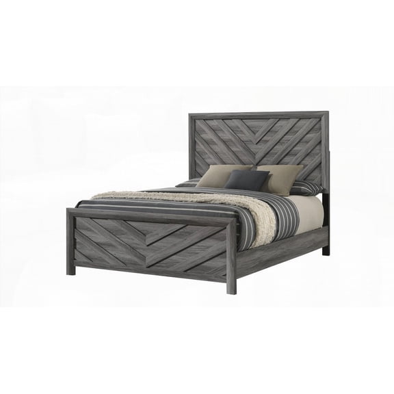 Gray Denver Twin Bed Crafted with Wood for a Modern Bedroom Sanctuary