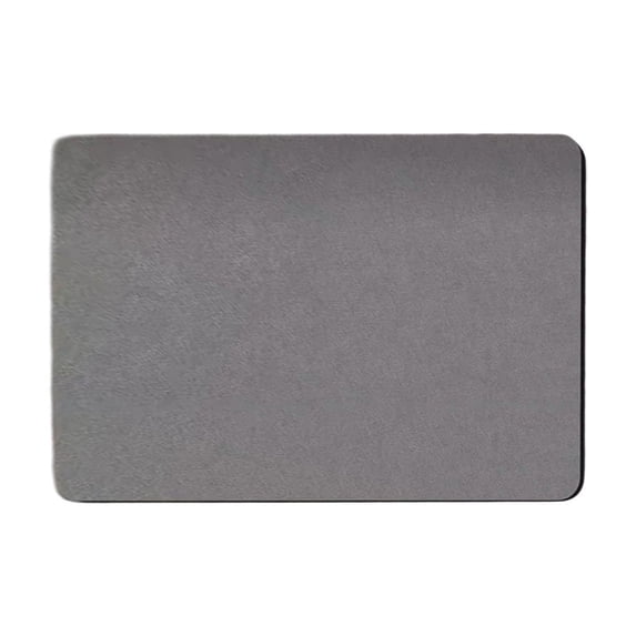 Gray Diatomite Bathroom Mat Slip Resistant Absorbent Foot Pad Quick Dry Bath Mat 16x24 Inches