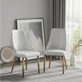 thumbnail image 1 of Gray Dining Chairs | PU Leather | Metal Leg | Solid Wood Support | High Back | Set of 2 | for Kitchen, Living Rooms and Restaurants, 1 of 8