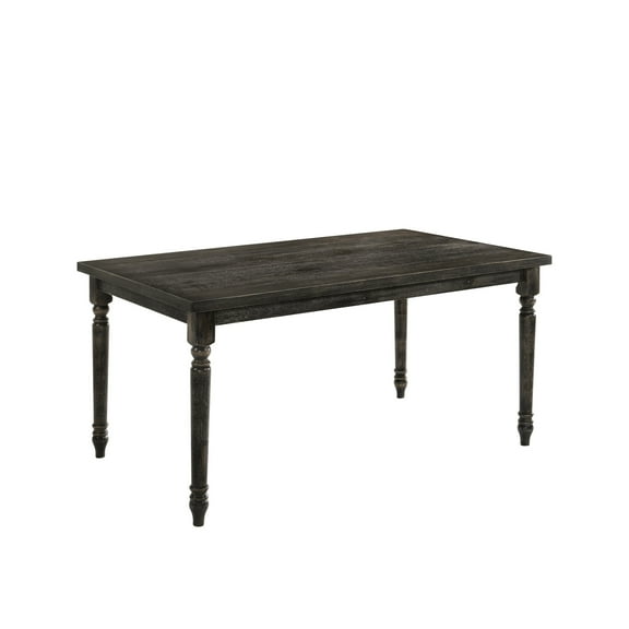 Gray Dining Table - Can Withstand Heavy Loads Elegant With Turned Legs Fixed Top Design For Intimate Gatherings