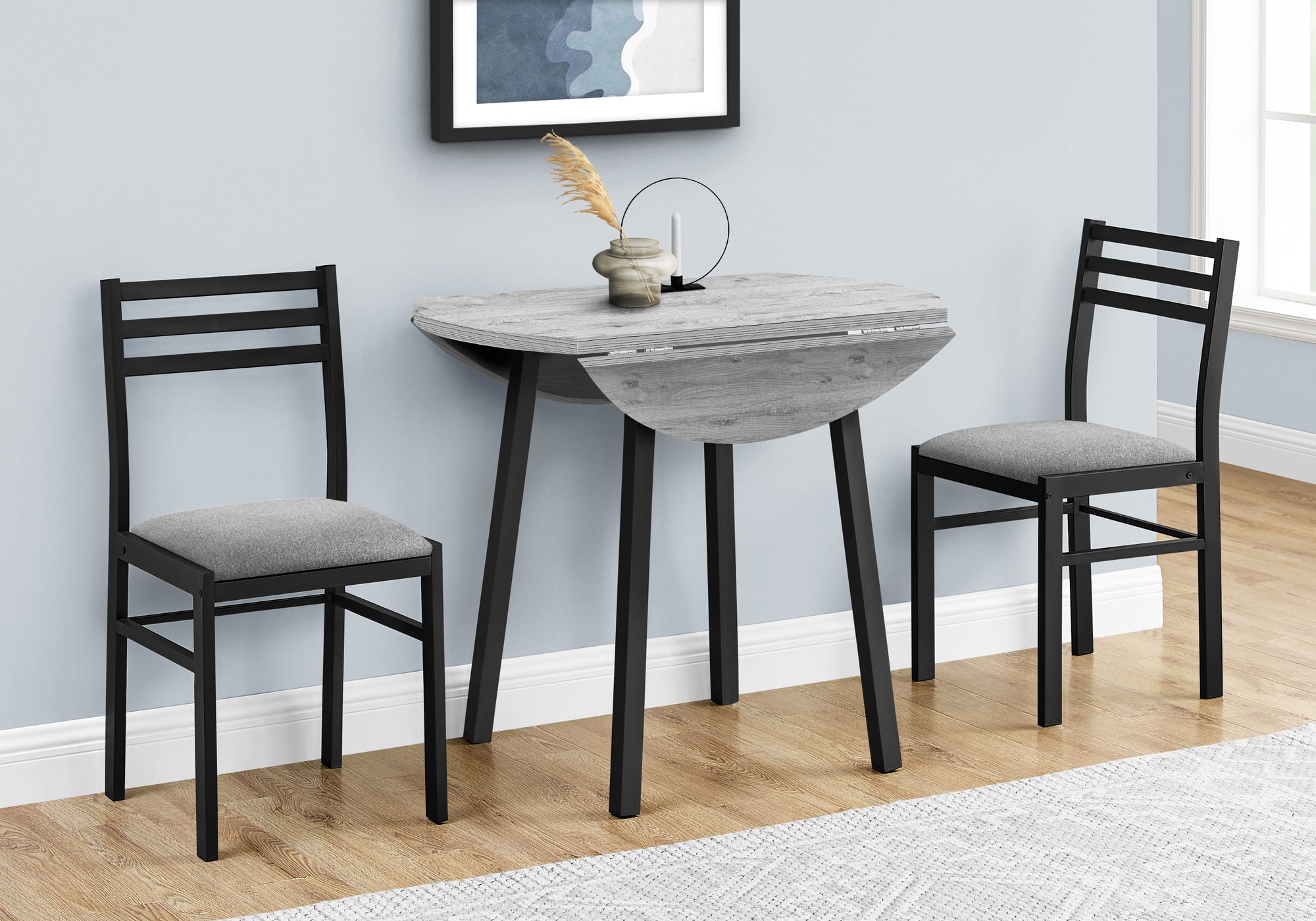 Black and grey kitchen table set sales