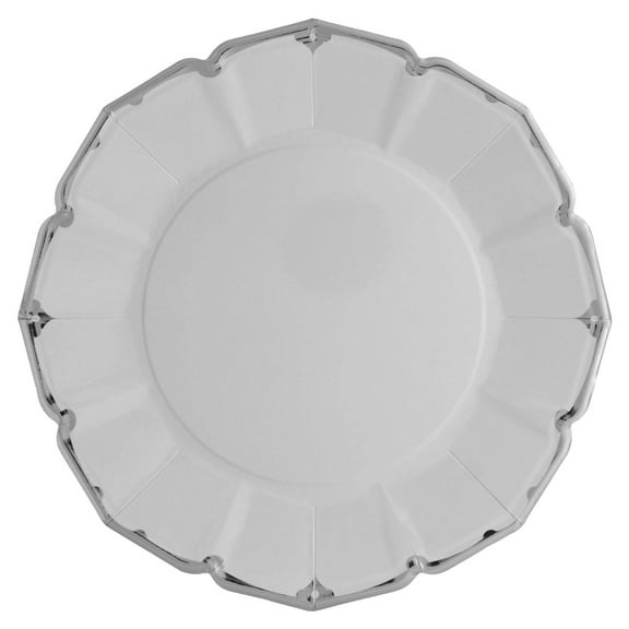 Gray Dinner Plates With Silver | Unique Porcelain  Inspired Plates