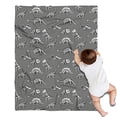 thumbnail image 1 of Gray Dinosaur Skeletons Fossils Pattern Blanket,Comfortable Soft Flannel Throw Blanket,All Season,Warm Lightweight Blankets for Sofa Bed Couch Living Room Chair,30"x40", 1 of 4