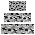 thumbnail image 1 of Gray Dinosaurs Camouflage Pattern Kitchen Rugs Sets Of 3,Kitchen Runner Rugs Non Skid Washable,Decorative Kitchen Floor Mats for Kitchen,Sink,Laundry,17"x30"+ 17"x47" + 17"x59", 1 of 6
