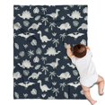 thumbnail image 1 of Gray Dinosaurs Exotic Leaves Blanket,Comfortable Soft Flannel Throw Blanket,All Season,Warm Lightweight Blankets for Sofa Bed Couch Living Room Chair,30"x40", 1 of 4