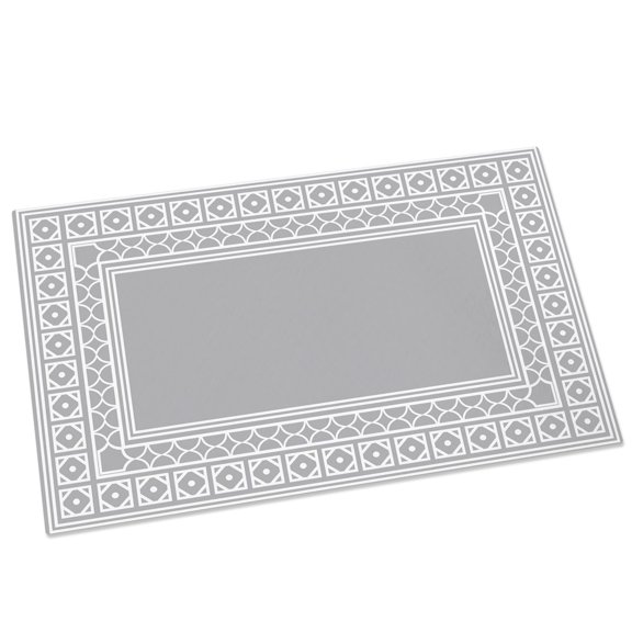 Gray Door Mat 16x24 Inch Boho Diamond Pattern Border Rustic Southwestern Entryway Rug with Non-Slip Rubber, Front Door Mat Indoor Floor Mats for Living Room Bathroom Bedroom Home Office