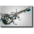 thumbnail image 1 of Gray Electric Guitar Picture on Stretched Canvas, Wall Art Décor, Ready to Hang, 1 of 3