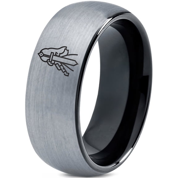 Gamer Mom Gift Tungsten Minimal Grey Ring Memorial Mens Gifts Unique Everyday Jewelry Gray