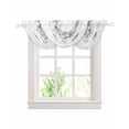 thumbnail image 1 of Gray Eucalyptus Coastal Waterfall Valances for Windows, Beach Starfish Shells Kitchen Sheer Valance Curtains, Rod Pocket Elegant Swag Valances for Living Room Bedroom, 47.2"x38.5", 3 Panel, 1 of 8
