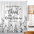 thumbnail image 1 of Gray Eucalyptus Shower Curtain,Floral Inspirational Quote Shower Curtains for Bathroom,Rustic Farmhouse Leaves on Vintage Wood Boards Bathroom Shower Curtain Sets,Fabric Bath Curtain 70X70in, 1 of 7