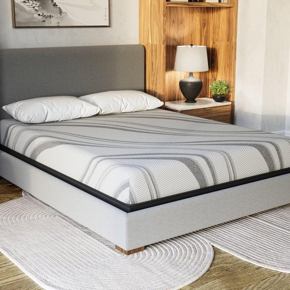 Gray Fabric King Mattress - Heat & Wicking Performance - For Bedroom Nights - Ensures Cool Sleep