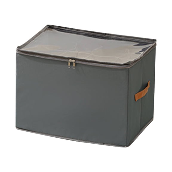 Gray Fabric Shoe Storage, Collapsible Box for High Heels, Breathable Material