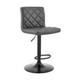 thumbnail image 1 of Gray Faux Leather Swivel Adjustable Bar Stool, 1 of 1