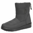 thumbnail image 1 of Gray Female Snow Boots With High Top And Fleece Lining For Warmth And Protection, 1 of 7