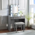 thumbnail image 1 of Gray Finish - 10 Lights & USB Charging - Bedroom Use - Luxurious Storage for Makeup, 1 of 2