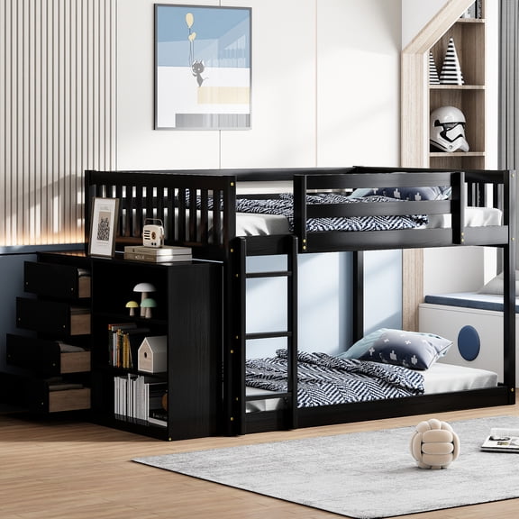 Gray Finish - Drawers and Shelves Combo - Bedroom - Space - efficient Design