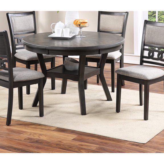 Gray Finish Round - Table with Knot Back - Kitchen & Dining - Enhance Dining Space