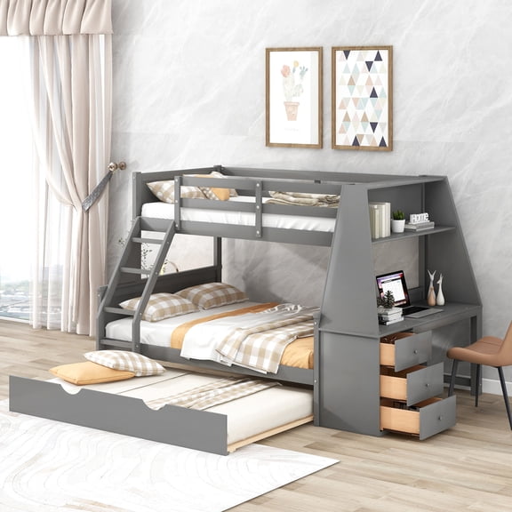 Gray Finish - Slatted Paneling Design - Modern Bedroom - Stylish Appearance