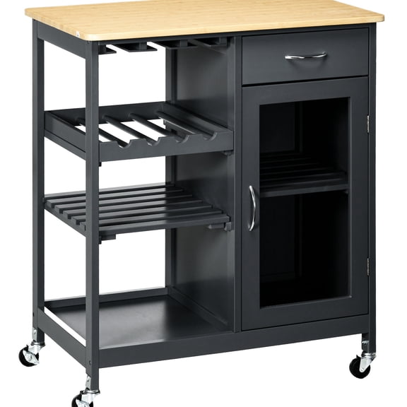 Gray Finish - Store Wine on Rack - Kitchen Storage Solution - Stable Movement