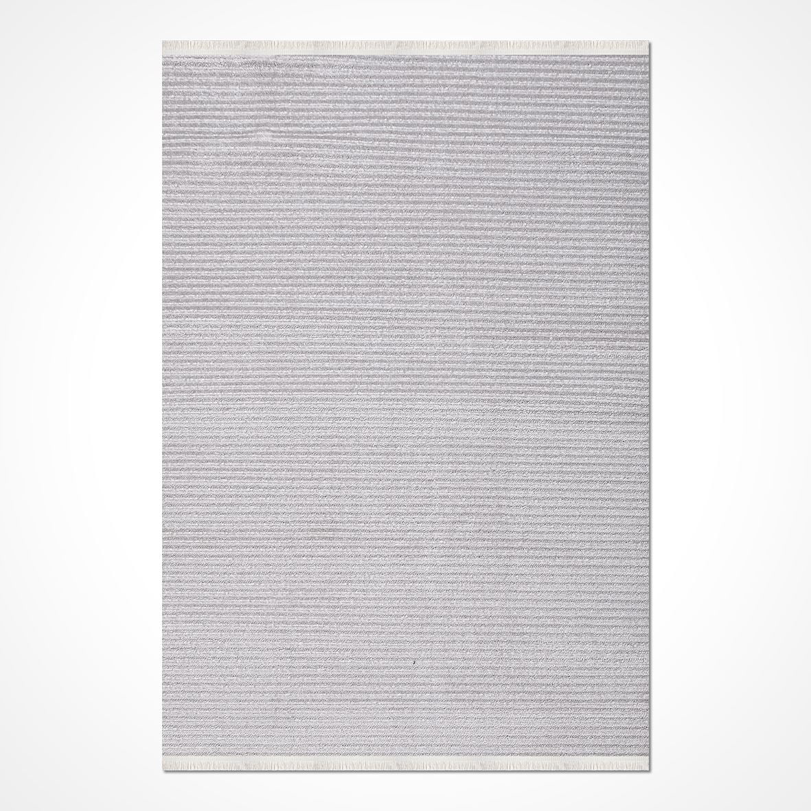 Gray Flat Pattern Acrylic Area Rugs for Living Room Jacquard Textured ...