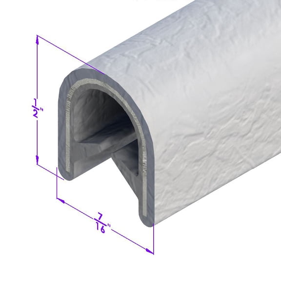 Gray Flexible Plastic Push-On Windlace Fits Cars in the 1960 - LP 200-A