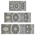 thumbnail image 1 of Gray Floral Mandala and Leaf Pattern Kitchen Rugs Sets Of 3,Kitchen Runner Rugs Non Skid Washable,Decorative Kitchen Floor Mats for Kitchen,Sink,Laundry,17"x30"+ 17"x47" + 17"x59", 1 of 6