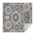 thumbnail image 1 of Gray Floral Mandala and Leaf Pattern Square Tablecloth,Waterproof Square Table Cover,Wipeable Spillproof Washable Table Cover for Home Kitchen Party Decor 42"X42"(107x107cm), 1 of 6