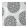 thumbnail image 1 of Gray Floral Pattern Square Fitted Tablecloth with Elastic Edge,Square Table Cover,Washable Elastic Table Cover for Home Kitchen Party Decor 34in(86cm), 1 of 6