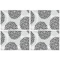 thumbnail image 1 of Gray Floral Pattern Summer Placemats Table Placemats Set Of 4-Linen Kitchen Washable Placemats Table Mats 11.8"x17.7" Non-Slip Heat Resistant, 1 of 6