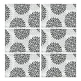 thumbnail image 1 of Gray Floral Pattern Summer Placemats Table Placemats Set Of 6-Linen Kitchen Washable Placemats Table Mats 11.8"x17.7" Non-Slip Heat Resistant, 1 of 5