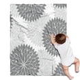 thumbnail image 1 of Gray Floral and Petal Pattern Blanket,Comfortable Soft Flannel Throw Blanket,All Season,Warm Lightweight Blankets for Sofa Bed Couch Living Room Chair,30"x40", 1 of 4