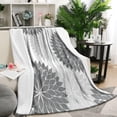 thumbnail image 1 of Gray Floral and Petal Pattern Blanket,Comfortable Soft Flannel Throw Blanket,All Season,Warm Lightweight Blankets for Sofa Bed Couch Living Room Chair,50"x60", 1 of 4