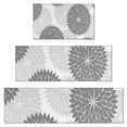 thumbnail image 1 of Gray Floral and Petal Pattern Kitchen Rugs Sets Of 3,Kitchen Runner Rugs Non Skid Washable,Decorative Kitchen Floor Mats for Kitchen,Sink,Laundry,17"x30"+ 17"x47" + 17"x59", 1 of 6