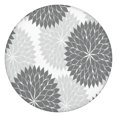 thumbnail image 1 of Gray Floral and Petal Pattern Round Fitted Tablecloth with Elastic Edge,Dining Table Cover Waterproof,Outdoor Round Tablecloth for Camping,Dining,Indoor and Outdoor, 1 of 7