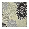 thumbnail image 1 of Gray Floral and Petal Pattern Square Fitted Tablecloth with Elastic Edge,Square Table Cover,Washable Elastic Table Cover for Home Kitchen Party Decor 36in(91cm), 1 of 6