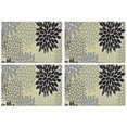thumbnail image 1 of Gray Floral and Petal Pattern Summer Placemats Table Placemats Set Of 4-Linen Kitchen Washable Placemats Table Mats 11.8"x17.7" Non-Slip Heat Resistant, 1 of 6