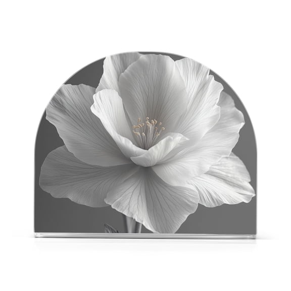 Gray Flower Napkin Holders for Tables Napkin Stand Paper Holder Organizer Tabletop Tissue Box Dispenser