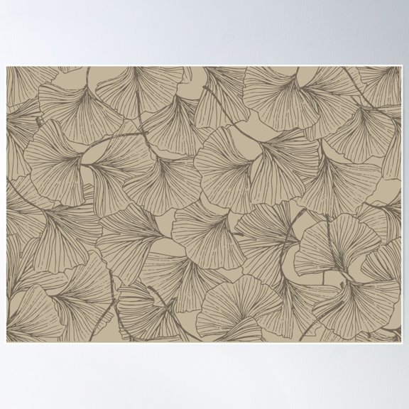 Gray Flower Pattern, Dusky Flower Pattern.. Cool Pattern Poster Wall Art, Modern Wall Decor For Living Room Bedroom, 16x24 UNFRAMED