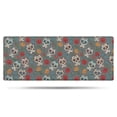 thumbnail image 1 of Gray Flower Skull Pattern Bathroom Rugs Mat,Non Slip Microfiber Bathroom Rug,Rubber Backing,Soft Bathroom Mats for Bathroom Floor,Tub and Shower,60x24in(150x60cm), 1 of 5