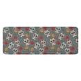 thumbnail image 1 of Gray Flower Skull Pattern Kitchen Rug Mat,Kitchen Runner Rugs Non Skid Washable,Decorative Kitchen Floor Mats for Kitchen,Sink,Laundry,17"x47.2", 1 of 7