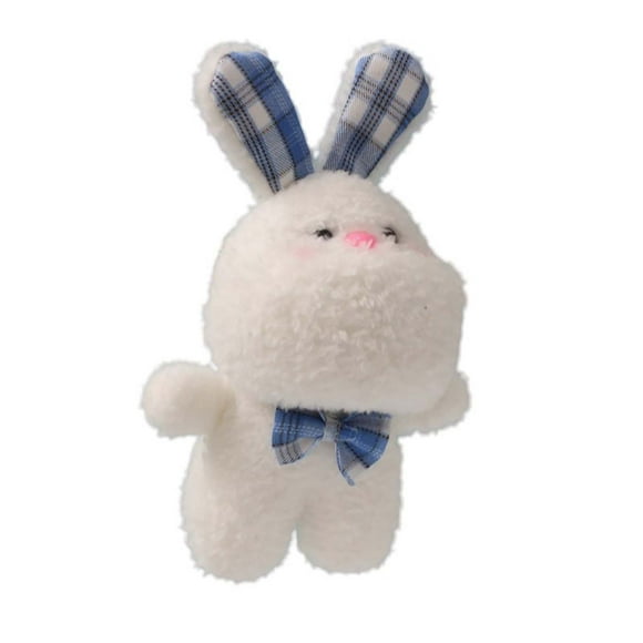 Gray Fluffy Rabbit Plush Doll Stuffed Animal Realistic Design Kids Toy Nursery Decor Cuddle Friend C